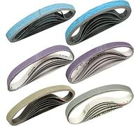 36-Piece 1/2" x 12" Knife Sharpener Replacement Work Knife Sharpening Belt Set, Sharp Knife Sharpener and Tool Sharpener, 6 Grits Each 80/120/240/400/1000/2500
