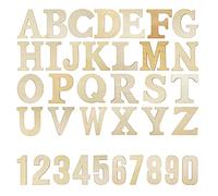 36-Piece 6" Wooden Alphabet & Numbers Craft Set - Natural, Paintable ABC Letters for Letter Board/Wall Decor/DIY/Painted/Party Display