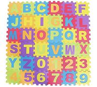 36 Piece Abc Foam Mat,A Habet & Number Puzzle & Flooring Mat For Baby Children Toddlers Learn And