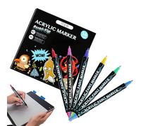 36 Piece Acrylic Paint Pens - Explores Endless Artistic Opportunities, Versatile Drawing Art Profile, 17x1x1cm Dimensions + 620g Pack Weight, Premium ABS Pllastic Component - For Canvas & Rocks