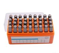 36-piece Chrome Vanadium Steel Metal Stamping Kit 6mm Square Shank Punch Tool Set with Letters A-z Numbers 0-8 Symbol for Jewelry DIY Crafts(5MM)
