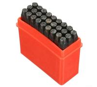 36-Piece Number and Letter Metal Punch Set with 2mm-8mm Alphabet Marking Steel Stamps for Metal, Leather and Wood Crafting in Plastic Storage Box(3mm)