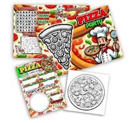 36-Piece Pizza Party Favour Pack Kids Activity Sheets Games Birthday Party Favours