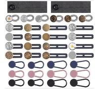 36-Piece Waist Clip Set, Button Extender for Jeans and Trousers, Adjustable Waistband Expansion, Flexible Clothing Fit Solutions, Ideal for Weight Management and Travel Wardrobe