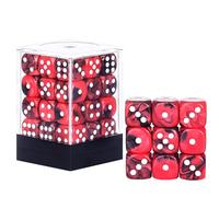 36 Pieces 12mm 6 Sided Mini Dice Set,Two Colours D6 Game Dice Set,6 Sided Standard Game Dice for Board Games Dice Games Classroom Teaching Dices Game,with Portable Gaming Box(Red & Black)