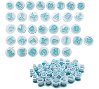 36 Pieces Alphabet&Number Cookie Cutter Icing Letter Cutters Fondant Cake Decorating Cutter Biscuits Embosser Baking Mold for Wedding Birthday Christmas Baby Shower Party Cake Decoration(Capital)