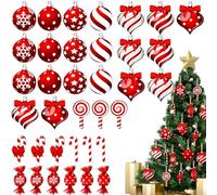 36 pieces Christmas baubles, sugar canes, decoration, Christmas tree, candy balls, ornaments, Christmas decorations, Christmas decoration, Christmas tree decorations, cute Christmas pendants