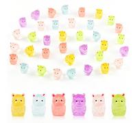36 Pieces Mini Alpaca Luminous Mini Resin Animals Tiny Alpaca for Dollhouse Micro Fairy Garden Landscape Aquarium Birthday Decorations