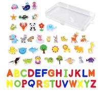 36 Pieces Of Animal Magnets, 26 Pieces Of Alphabet Magnets, Creative Children'S Magnets, Cute Cartoon Refrigerator Magnets, Educational Early Education Magnets