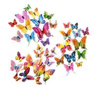 36 Pieces of Three-Dimensional Butterfly Stickers, Magnetic Butterfly Pendants, Colorful Simulated Butterfly Wall Stickers, Holiday Decoration Supplies, and Photo Props.