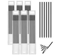 36 Pieces Tracer Pencil Refills,Black Pica PencilRefill 2.8mm Solid Deep Hole,Black Solid Carpenters Pencil Refills Replacement for Architect Building Joiners Woodworking Marking Scribe Tools