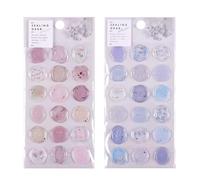 36 Pieces Wax Seal Stickers, Transparent Self-Adhesive Envelope Seal Stickers Party Invitation Supplies for Wedding Birthday Party