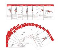 36 Pieces Workout Cards, Training Exercises Guide, Exercise Cards To Help Build Core Strength, Stability, Outdoor, Work From Home Fitness Workout, Waterproof And Tear-resistant, 8.9 * 6cm