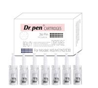 36 Pins Replacement Cartridges for Dr. Pen M5 M7 N2 E30 - Hygienic Single-Use Beauty Cartridges, Disposable Refill Tips for Smooth and Refined Skin, Weekly Care Set for Home Use (36 Pin, 7 Pack)