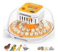 36 Quail Incubators for Hatching Eggs, Quail Egg Incubator with Automatic Egg Turning and Humidity Control, Temperature Control, Substantial Motor, LED Candler, for Parrot, Dove, Canary and Other Bird