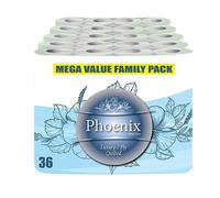 36 Rolls of Phoenix Quilted 2 Ply Soft White Toilet Paper Roll
