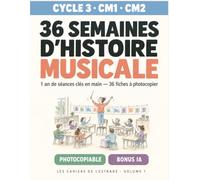 36 semaines d'histoire musicale: 1 an de séances clés en main pour le cycle 3 (CM1-CM2) - fiches élève photocopiables, frise, quiz et bonus IA (Les cahiers de l'Estrade)