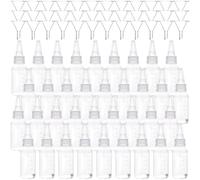 36 Set 30ml Empty Airbrush Bottles Bulk with Funnel Plastic Paint Storage with Scale and Ball Jar Bottle Mixer Small Resealable Bottles for Home Paints Factory Laboratory Pigment