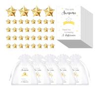 36 Set Star Badge Lapel Employee Appreciation, 108 Pcs Inspirational Star Badge Pin with Greeting Cards and Organza Bags Bulk Thank You Pin for Employee Colleagues Nurses Teachers Students Volunteers