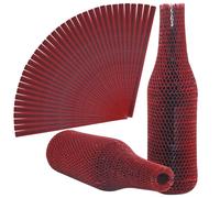 36 Set Wine Bags for Travel Honeycomb Paper, Reusable Wine Bottle Protector Sleeves, Unbreakable Wine Travel Bags for Airplane Travel Transport Car Proof Safety Impact Resist Red