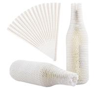 36 Set Wine Bags for Travel Honeycomb Paper, Reusable Wine Bottle Protector Sleeves, Unbreakable Wine Travel Bags for Airplane Travel Transport Car Proof Safety Impact Resist White