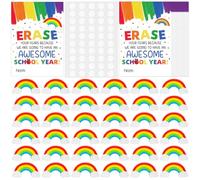 36 Sets Back to School Gifts for Learners 36 Rainbow Erasers 36 Greeting Cards Erase Your Fear First Day of School Gifts for Teachers Learners Classroom Back to School Supplies