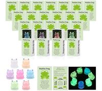 36 Sets Employee Appreciation Gifts Bulk Funny Frog Gifts Emotional Support Positive Inspirational Gift for Coworkers Staff Teacher Volunteer Positive Affirmation Thank You Gifts (Luminous Frog)