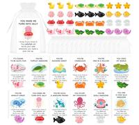 36 Sets Employee Appreciation Gifts Bulk Mixed Animal Thank You Gift Set with Inspirational Pun Greeting Cards Organza Bags Inspirational Gifts for Staff Coworker Office Pocket Favor Graduation Gift