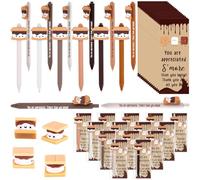 36 Sets Employee Appreciation Gifts Inspirational S'more Marshmallow Ballpoint Pen with Thank You Card and Resin Marshmallow Thank you Gift for Students Staff Coworkers Thanksgiving Christmas Gifts