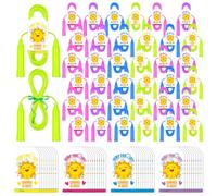 36 Sets End of Year Student Gifts Colorful Kids Jump Rope with 24 Summer Card Tags Plastic Adjustable Jump Rope School Graduation Gifts Exchange Outdoor Skipping Ropes Party Favor Bulk