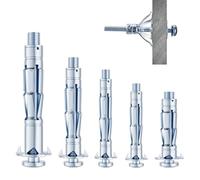 36 Sets Plasterboard Fixings, Heavy Duty Metal Plasterboard Hollow Wall Fixings Anchor Plugs, Grip It Plasterboard Cavity Wall Fixings for Hollow Walls,Drywall, Brick, Metal, Concrete, Wood Doors