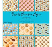 36 Sheets Biscuit-Themed Decorative Paper Pad for Scrapbooking: 9 Single-Sided Designs 8.5" x 8.5" for Crafting