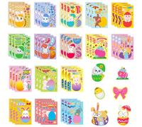 36 Sheets Easter Make a Face Stickers,Make Your Own Easter Stickers for Kids,Cute Easter Eggs Bunny Self-Adhesive Easter Make a Face Stickers Decals Easter Party Games Stickers for Kids 18 Styles