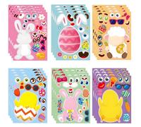 36 Sheets Easter Stickers, Happy Bunny Stickers DIY Eggs Theme Stickers, Easter Stickers for Crafts Kids Gifts Easter Party Decoration Favors