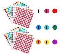 36 Sheets Small Self Adhesive Number Stickers, 1 to 100 Sticky Round Number Labels for Sorting, Organizing, Storage Boxes, Lockers, Office&School Supplies,10 mm