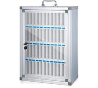 36-Slot Wall-Mounted Phone Locker Cabinet with Lock & Carry Handle - Secure rage Solution for Schools Offices and Public Spaces - Versatile Desktop or Wall-Mount Design