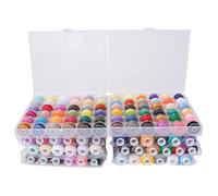 36 Spool Polyester Sewing Thread with 36 Color Prewound Bobbins Set Machine Bobbin Set Polyester Thread