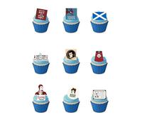 36 Stand Up Burns Night Themed Edible Wafer Paper Cake Toppers Decorations