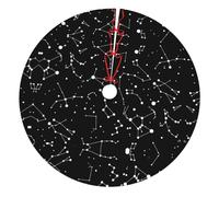 36" Thicken Christmas Tree Skirt, Starry divination constellation Print Xmas Tree Mat for Holiday Party Ornaments Indoor Outdoor Decorations