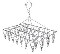 36 Thickened Clip Underwear Sock Hanger Laundry Airer Dryer Rack StainlessSteel