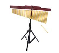36-Tone Golden Bar Chimes Musical Percussion Instrument with 36 Solid Metal Bars Adjustable Tripod Stand and Striker for Melodious Sound Choir Music Worship Education