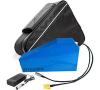 36 V 48 V 52 V Lithium Battery Electric Bike 20 Ah - 30 Ah Triangular, with Charger + Triangle E-Bike Bags for 0-2000 W Mountain Bike Motorcycles
