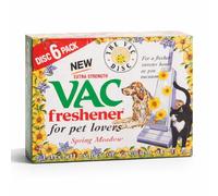 36 Vacuum Freshener Discs (6 x 6 Pack) - Spring Meadow Scent - Extra Strength Pet Odour Eliminator - Universal Fit for All Vacuum Cleaners - The Vac Disc