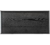 36 x 22 Inches Extra Large Solid Wood Serving Tray for Tea Coffee Table Snack Food Meals Serving Plate Kitchen Party Bar Breakfast Server with Raised Edges Black Wooden Decorative Ottoman Tray