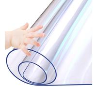 36 x 36 Inch Clear Plastic Dining Room Table Protector Tablecloth Office Desk Blotter Pad Mat Wooden Furniture Coffee End Side Kitchen Bar Table Cloth Top Protection Cover Waterproof Thick PVC Vinyl