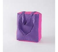 Homescapes Cotton Solid Purple Pink Design Shopping Bag, 36 x 43 x 11 cm Homescapes Purple 36 x 43 x 11 cm