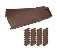 36 x Klober Contract Dry Verge Unit Pack for Gable/Apex Roof Tile Plastic End Cap - Right, Brown