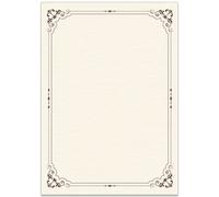 36 x Recycled Sheets of Old Fashioned Letter Paper / Vintage Design Paper DIN A4 Recycled Ideal for Vintage Invitations and Letters