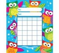 36 x Wise Owl Stars Design Children's Reward Chart Pad by Trend