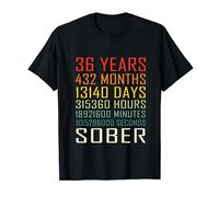 36 Year Sobriety Anniversary Vintage 36 Years Sober T-Shirt